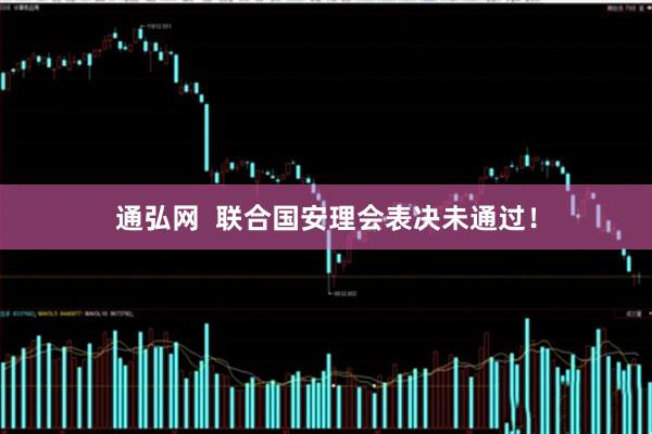 通弘网  联合国安理会表决未通过！