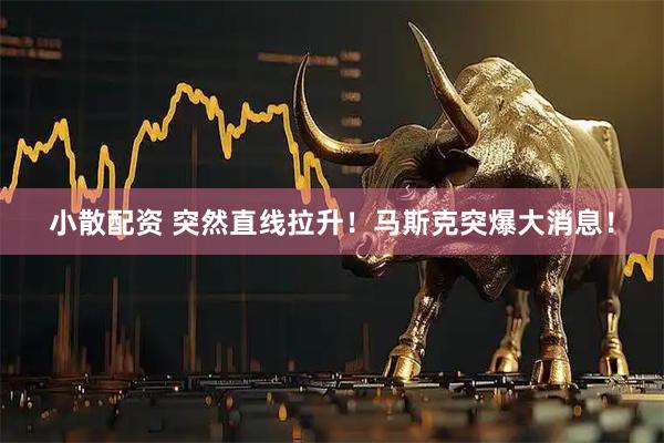 小散配资 突然直线拉升！马斯克突爆大消息！
